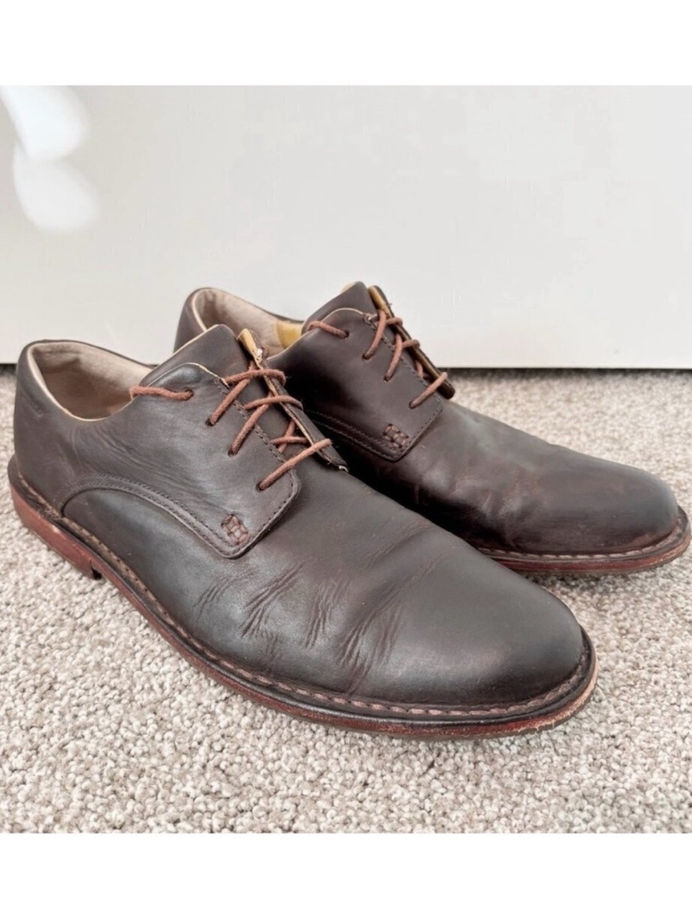 Sebago Salem Shoes Mens Size 10 D Brown Leather Lace Up Oxford Vibram Professor